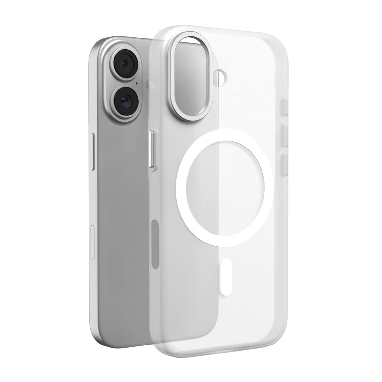 Puro Lightfeel iPhone 17-etui, kompatibelt med MagSafe – gjennomsiktig og hvitt