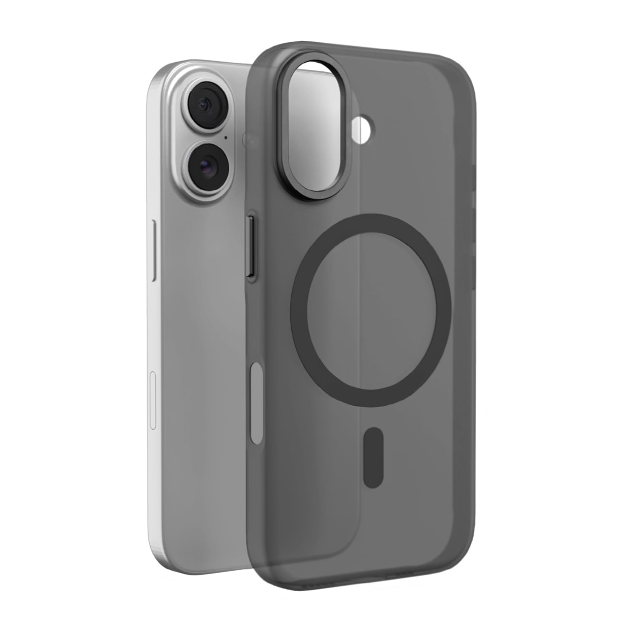 Puro Lightfeel-etui til iPhone 17, kompatibelt med MagSafe – gjennomsiktig og svart