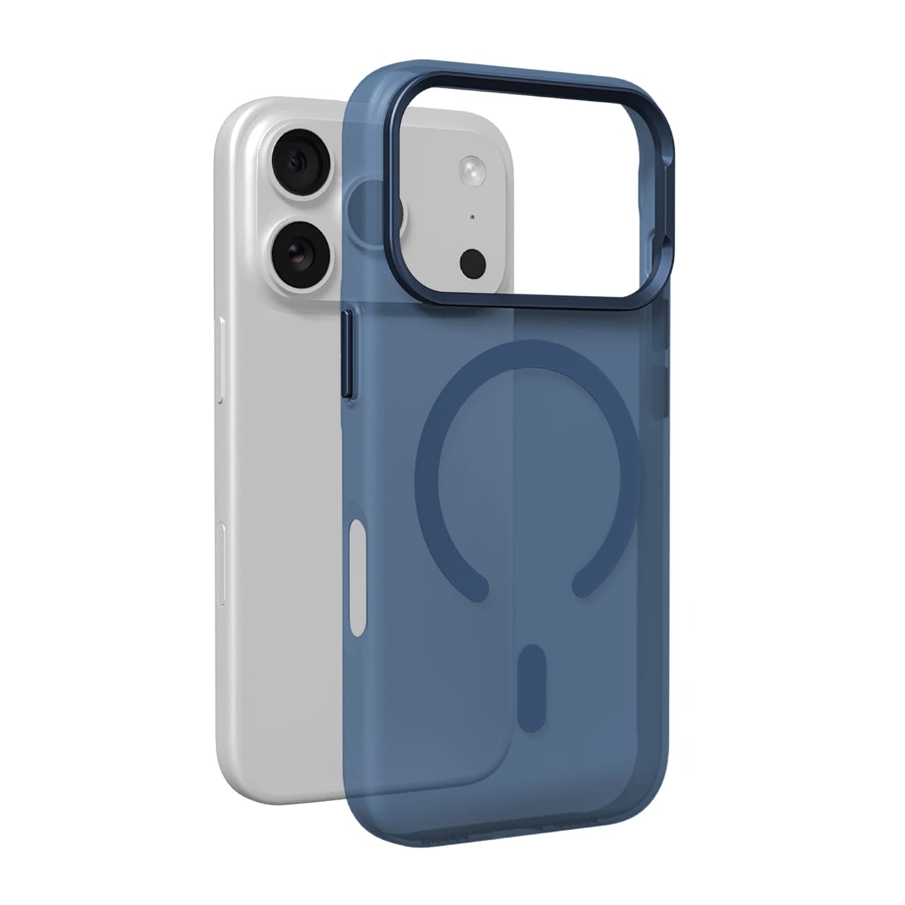 Puro Lightfeel iPhone 17 Pro-etui, kompatibelt med MagSafe – klarblått
