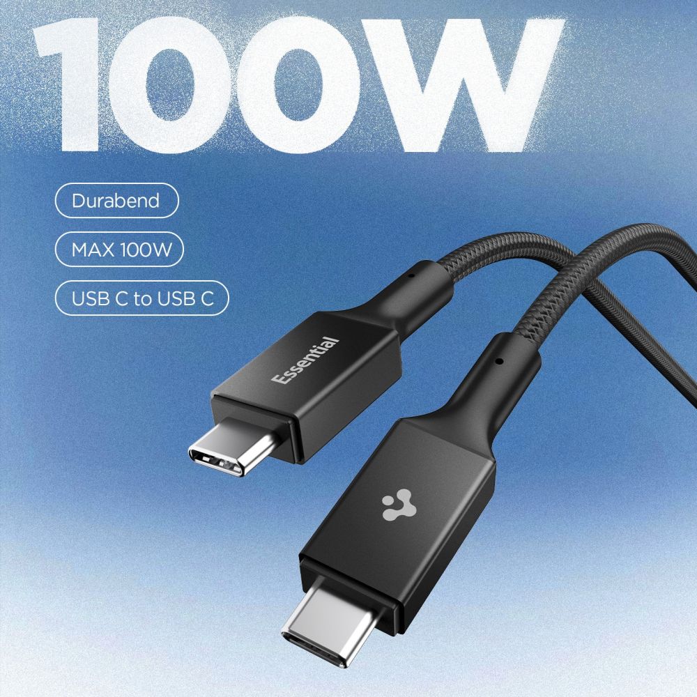 Spigen EB10010CC 100 W, 100 cm kabel – svart