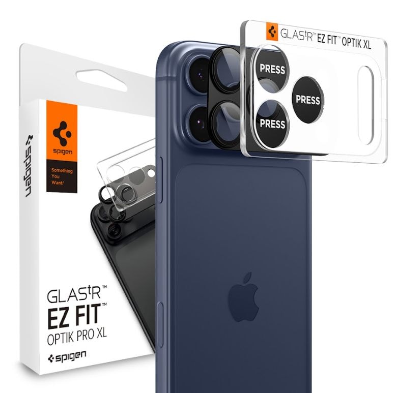 Spigen Optik Pro XL kameralinsbeskyttelse til iPhone 17 Pro – svart