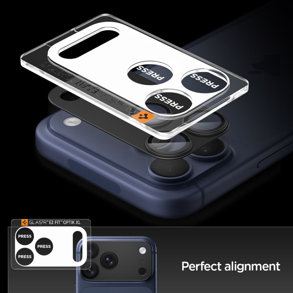 Spigen Optik Pro XL kameralinsbeskyttelse til iPhone 17 Pro – svart