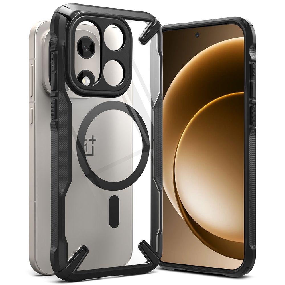 Ringke Fusion X magnetisk MagSafe-etui til OnePlus 15 – Klar svart