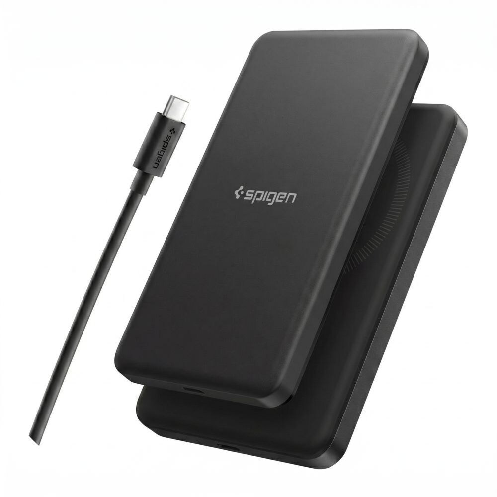 Spigen Essential EA2205MQ 5000 mAh 22,5 W Qi 2-ladebatteri – svart