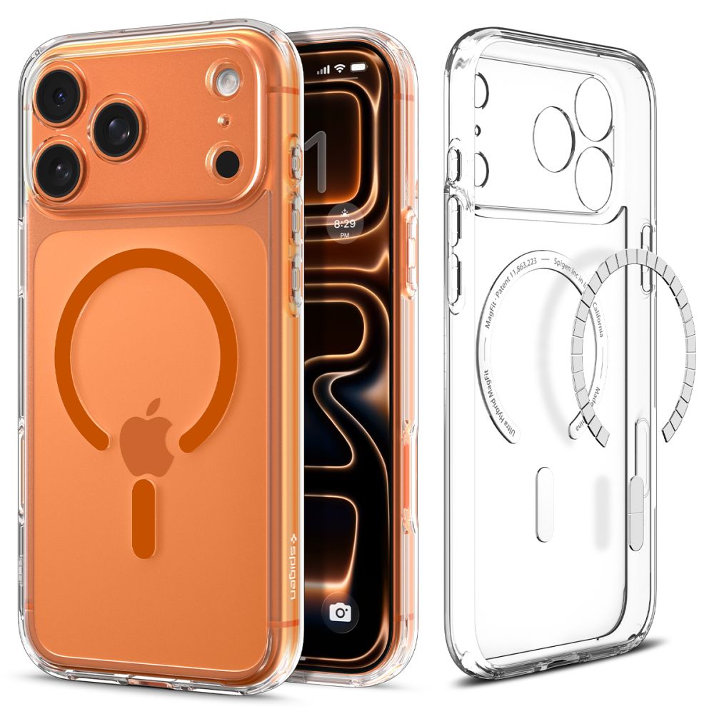 Spigen Ultra Hybrid MagSafe-etui til iPhone 17 Pro Max – klar oransje