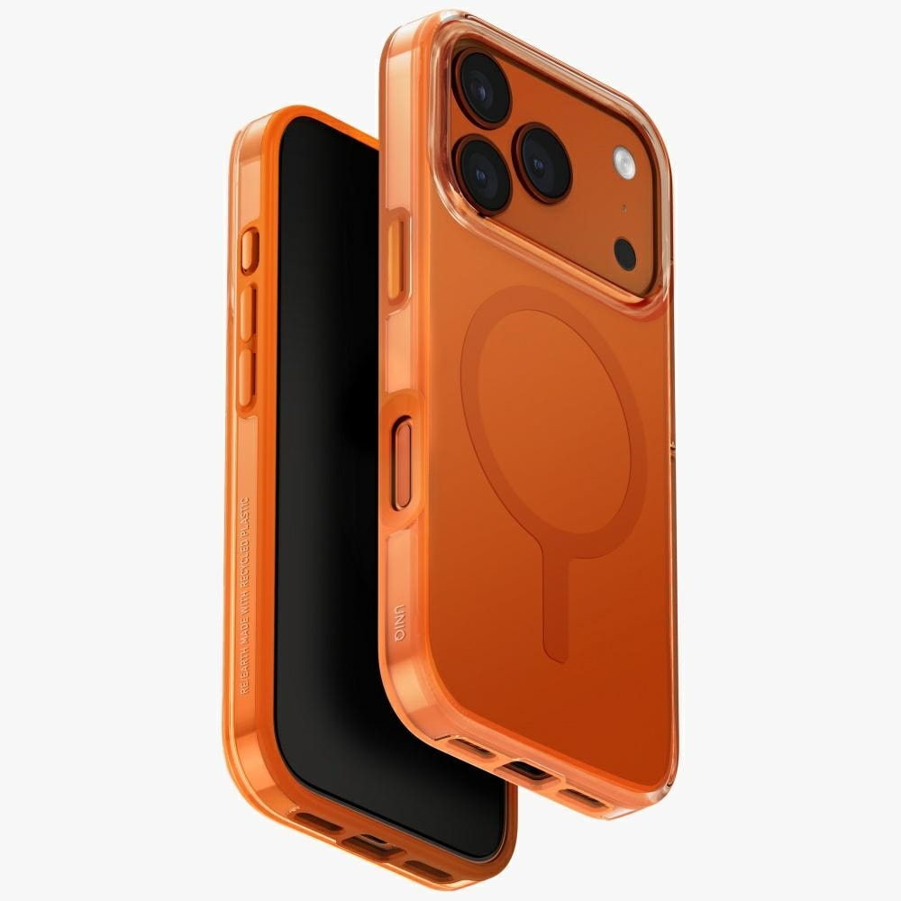 Uniq Clario Magclick-ladetui til iPhone 17 Pro – oransje