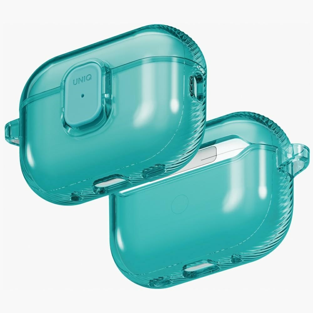 Uniq Glase Pro-etui til AirPods Pro 3 Lock Case – gjennomsiktig blå