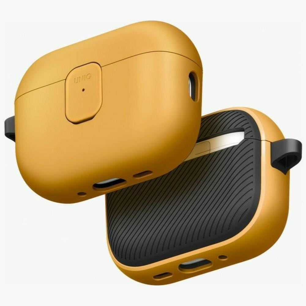 Uniq Clyde-etui til AirPods Pro 3. generasjon – gul-grå