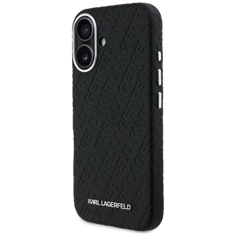 Karl Lagerfeld FW Stamped Karl MagSafe iPhone 16-etui – svart