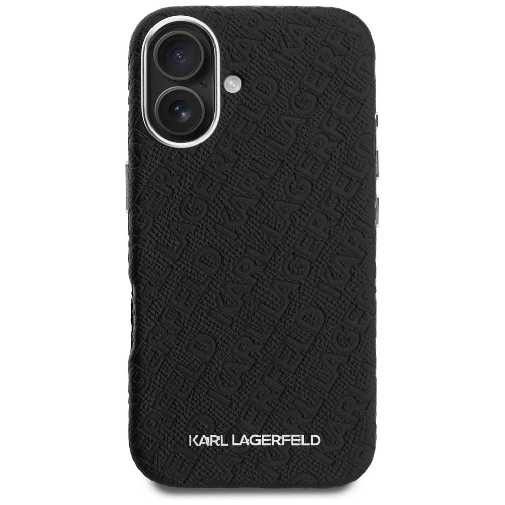 Karl Lagerfeld FW Stamped Karl MagSafe iPhone 16-etui – svart