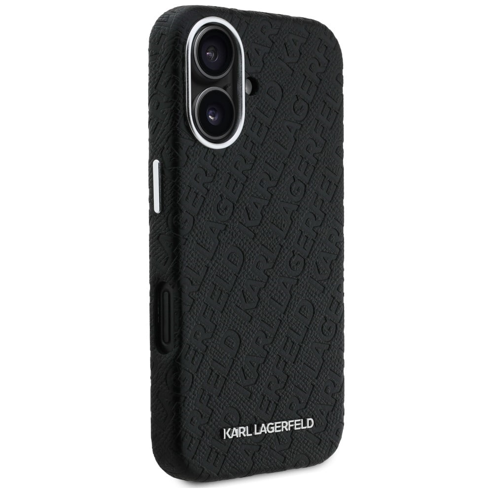 Karl Lagerfeld FW Stamped Karl MagSafe iPhone 16-etui – svart
