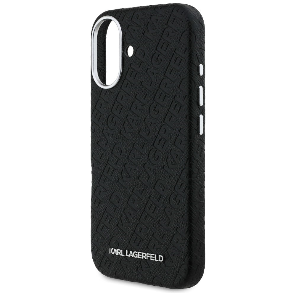 Karl Lagerfeld FW Stamped Karl MagSafe iPhone 16-etui – svart