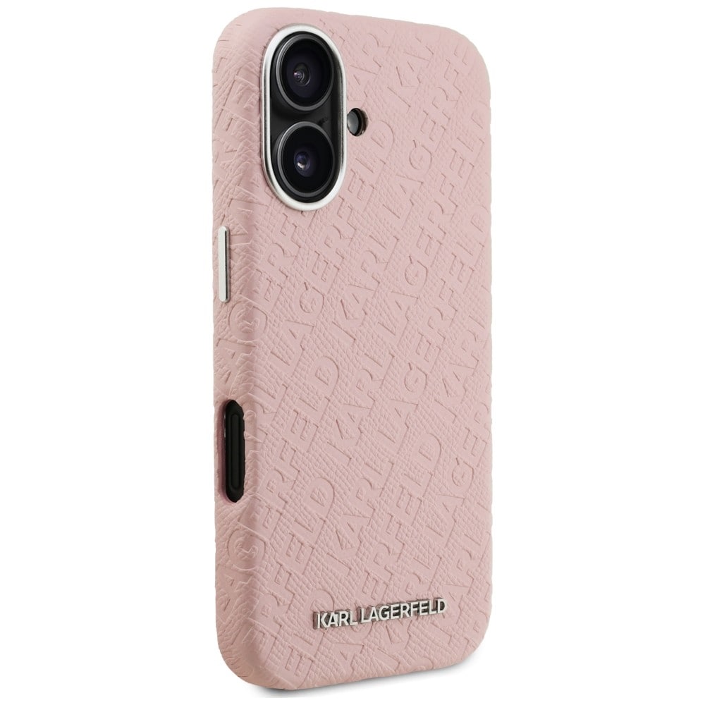 Karl Lagerfeld FW Stamped Karl MagSafe iPhone 16-etui – rosa