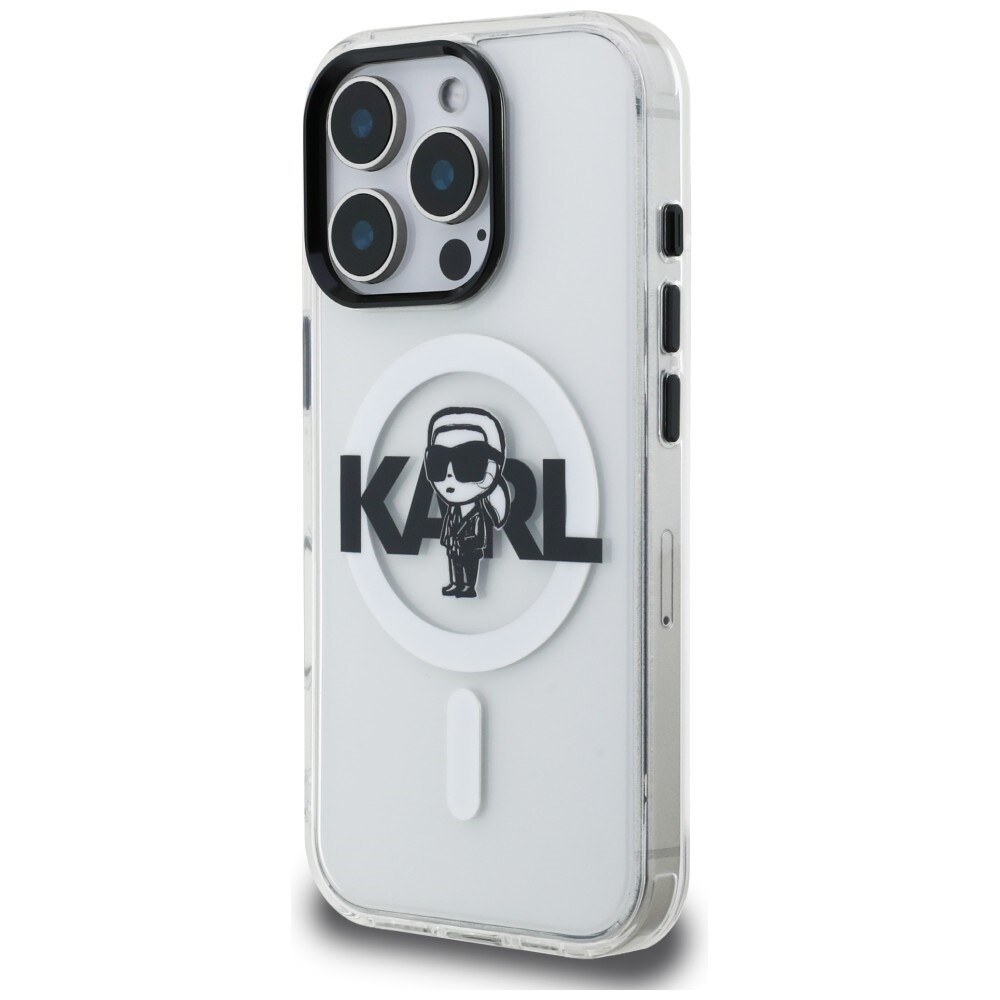 Karl Lagerfeld IML Karl Sketch Logo MagSafe-etui til iPhone 16 Pro Max – gjennomsiktig