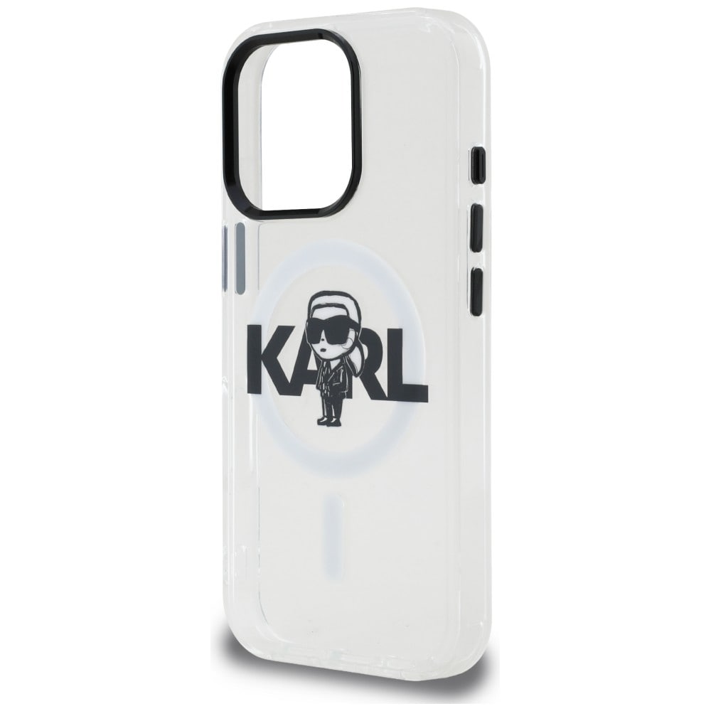Karl Lagerfeld IML Karl Sketch Logo MagSafe-etui til iPhone 16 Pro Max – gjennomsiktig