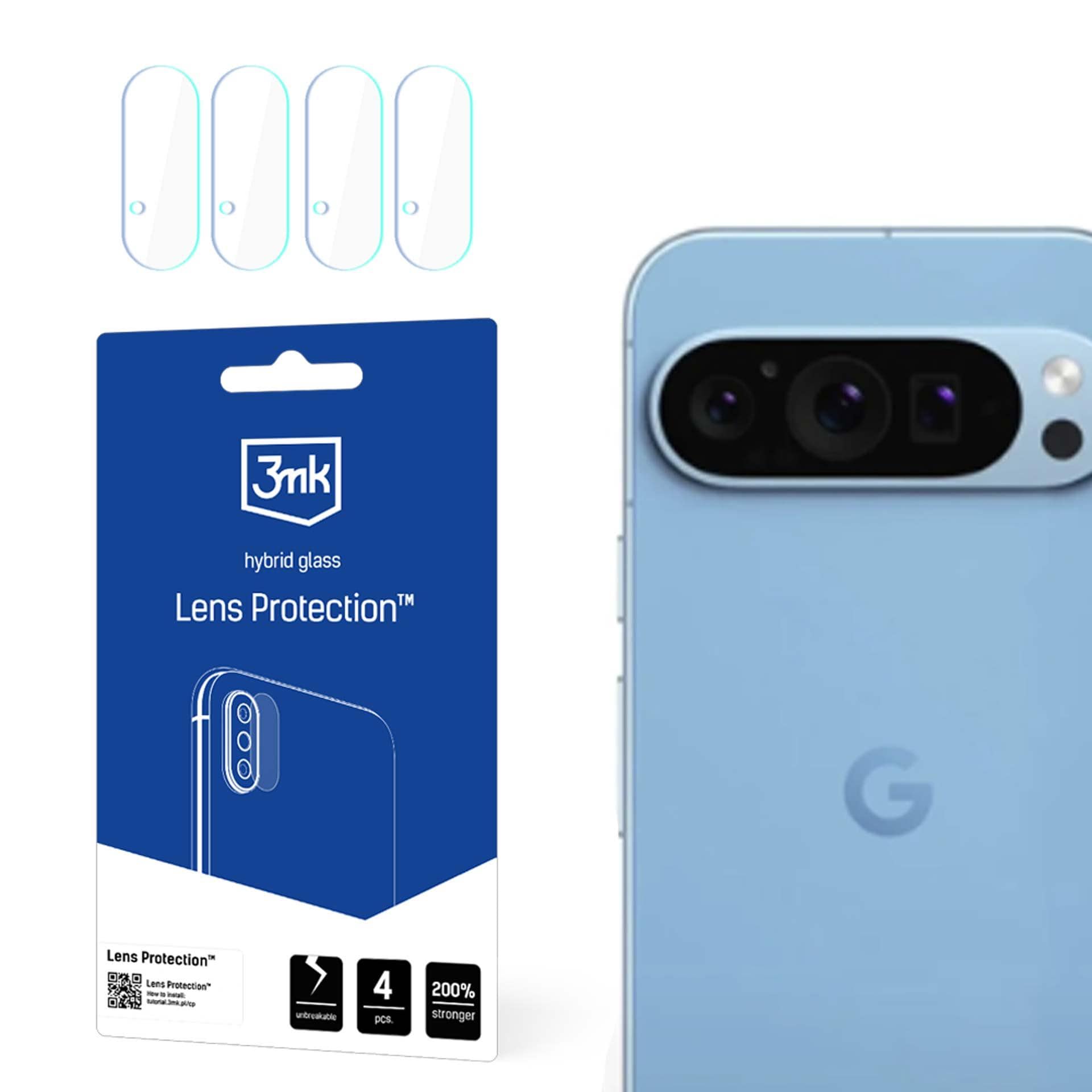 Hybridglass til kameralinser – 3mk-linsebeskyttelse til Google Pixel 9 Pro