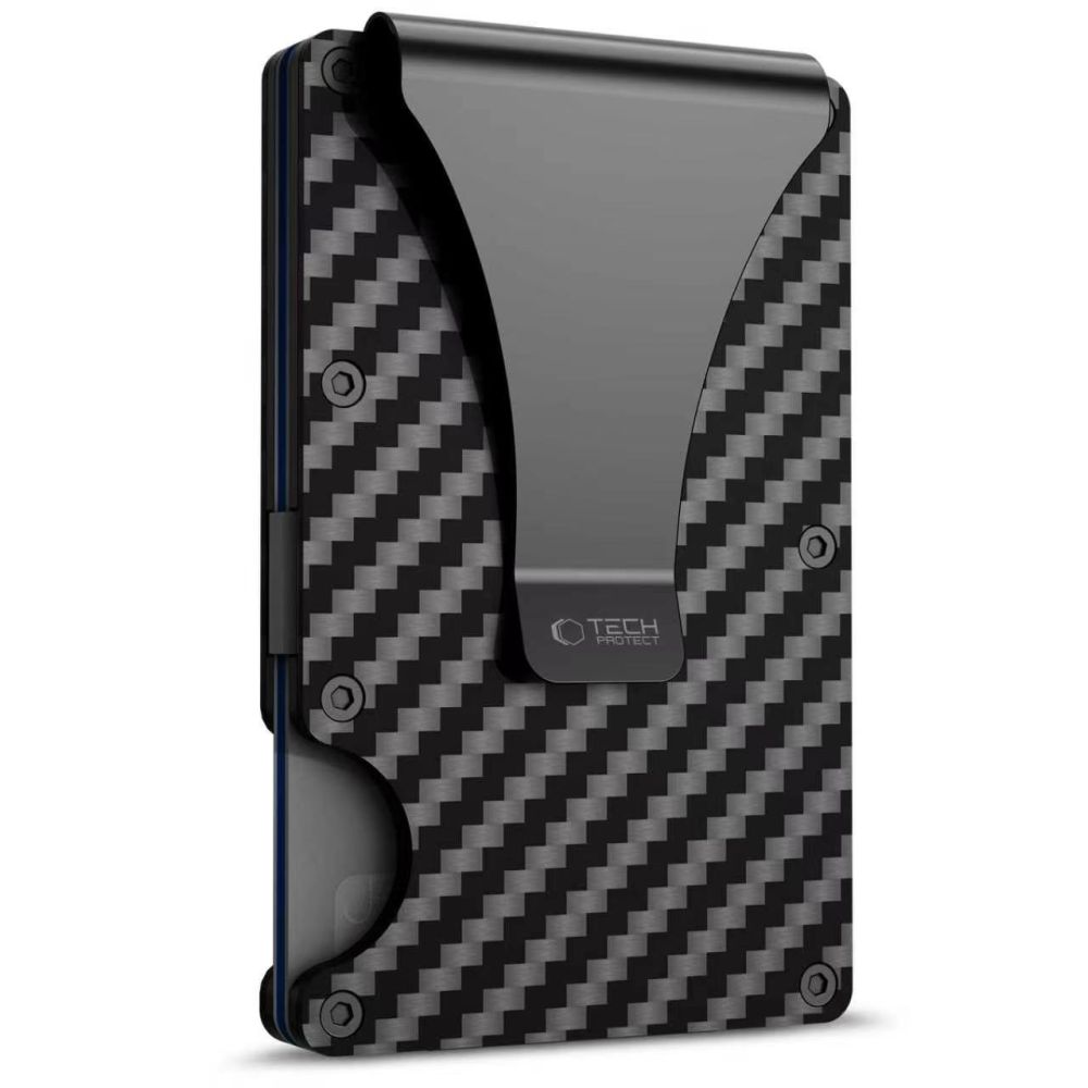 Tech-Protect Thorn RFID-lommebok i karbonfiber – Svart