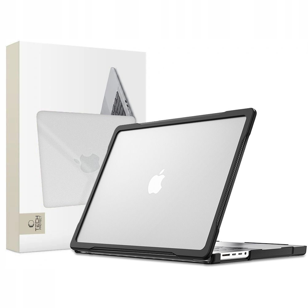 Tech-Protect Velar-etui til MacBook Pro 16" 2021 / 2023 / 2025 / 2026 – Gjennomsiktig svart