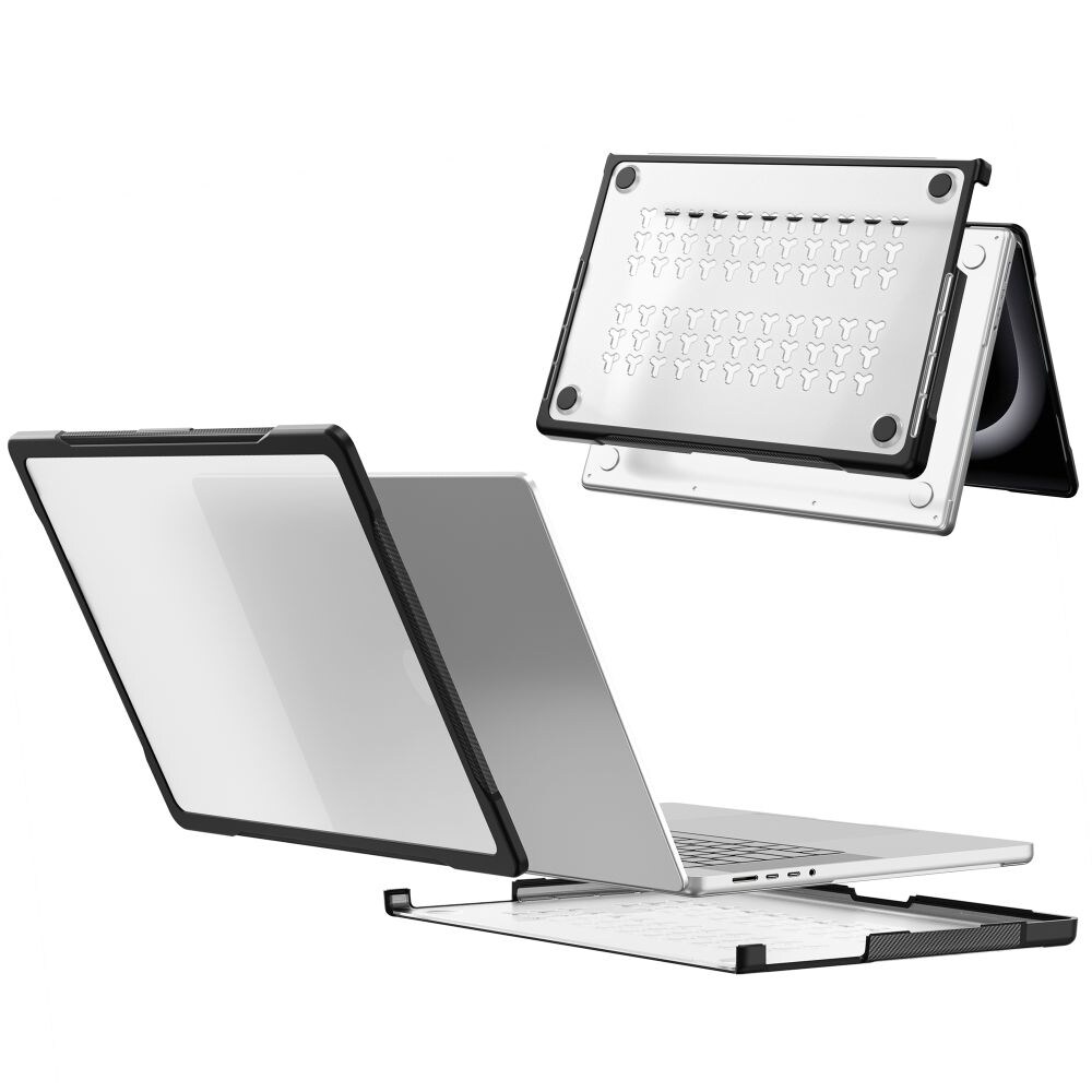 Tech-Protect Velar-etui til MacBook Pro 16" 2021 / 2023 / 2025 / 2026 – Gjennomsiktig svart