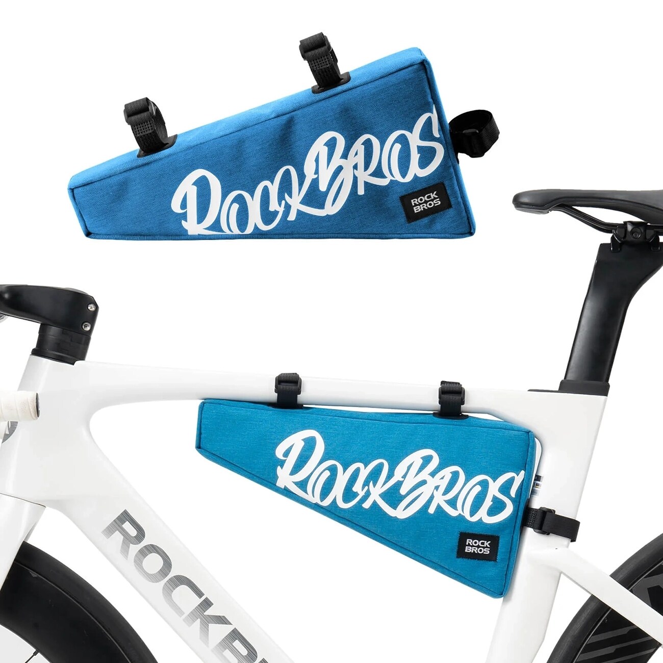 Rockbros G008 Flash Journey sykkelveske med trekantet ramme, XL, 1,9 l – blå