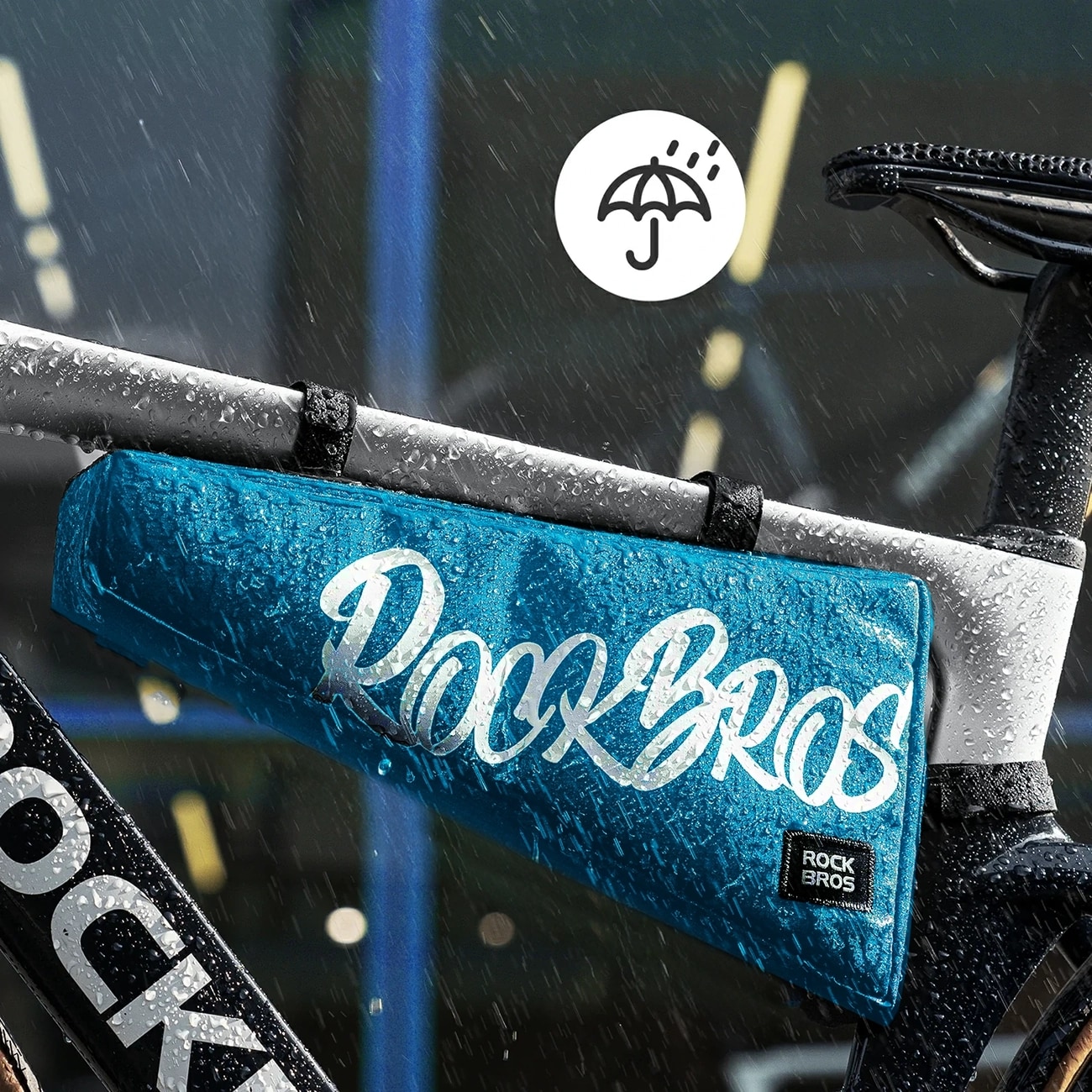 Rockbros G008 Flash Journey sykkelveske med trekantet ramme, XL, 1,9 l – blå