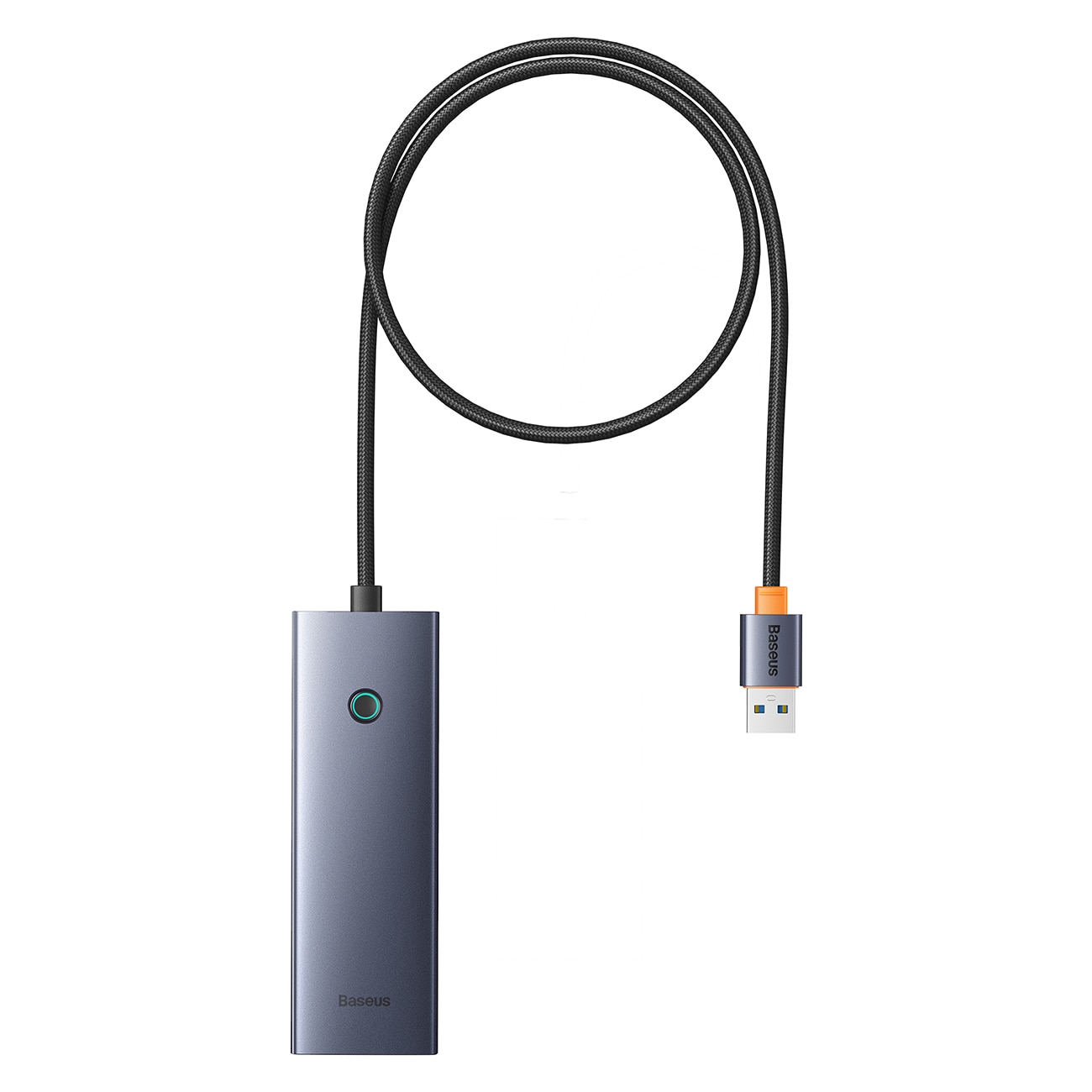Baseus UltraJoy-serien USB-A-hub, 4xUSB-A 3.0, 1xUSB-C, 5 V, 50 cm – grå