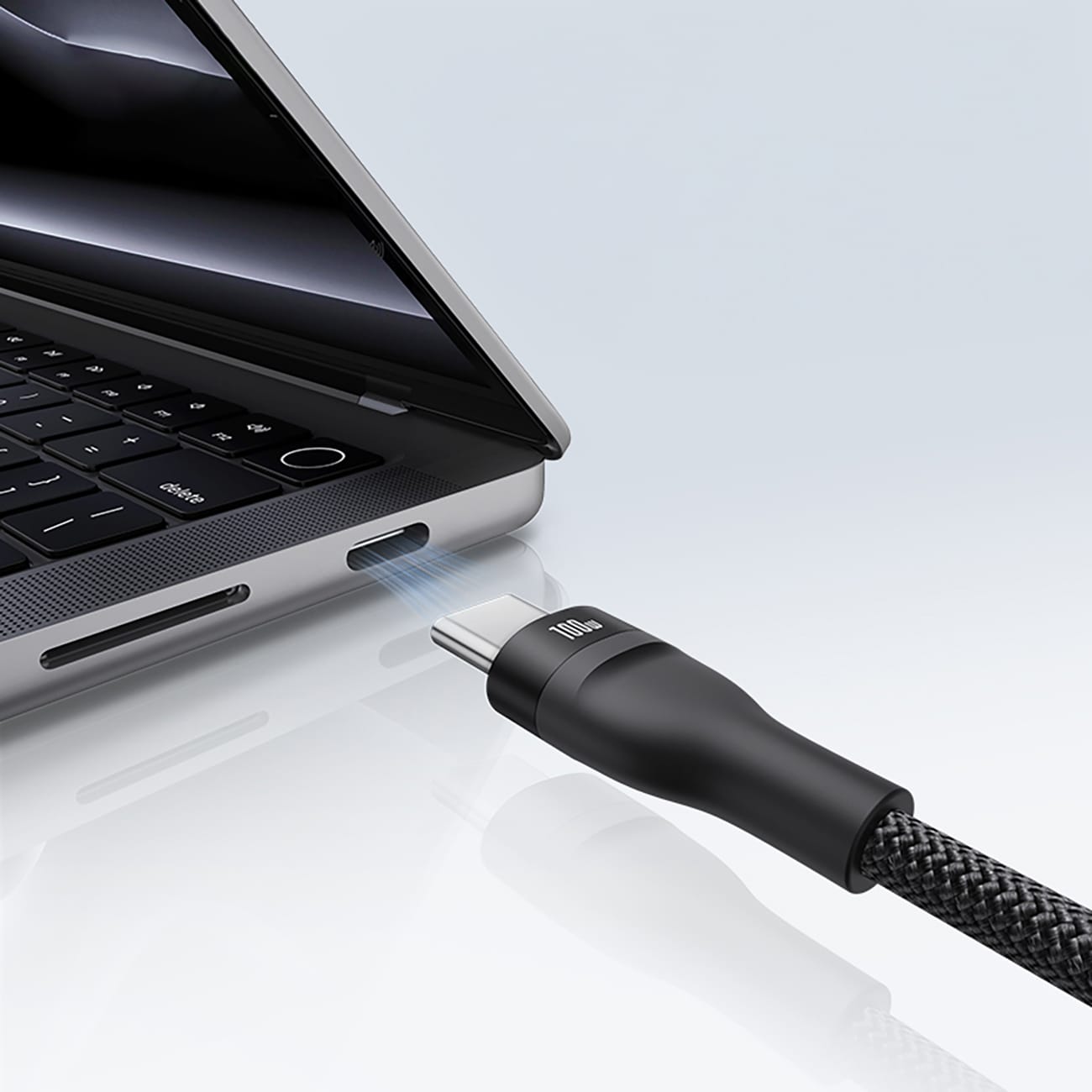 Baseus Flash 100 W 3-i-1 USB-C-kabel, 1,5 m – Svart / PD-kabel / Multikabel