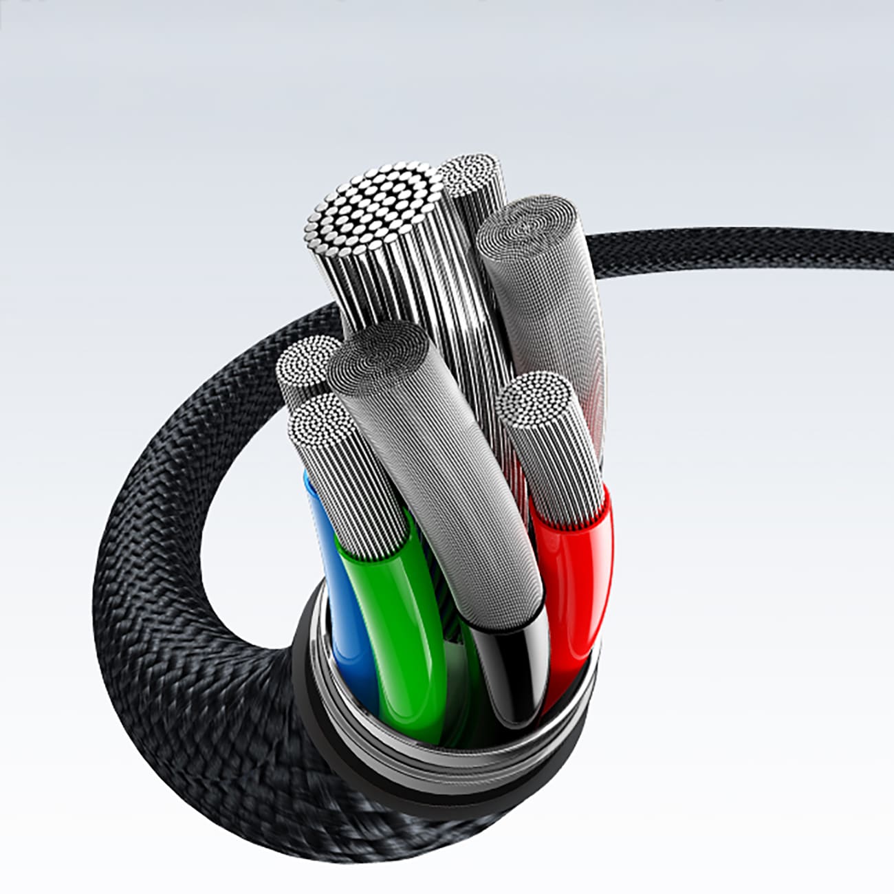 Baseus Flash 100 W 3-i-1 USB-C-kabel, 1,5 m – Svart / PD-kabel / Multikabel