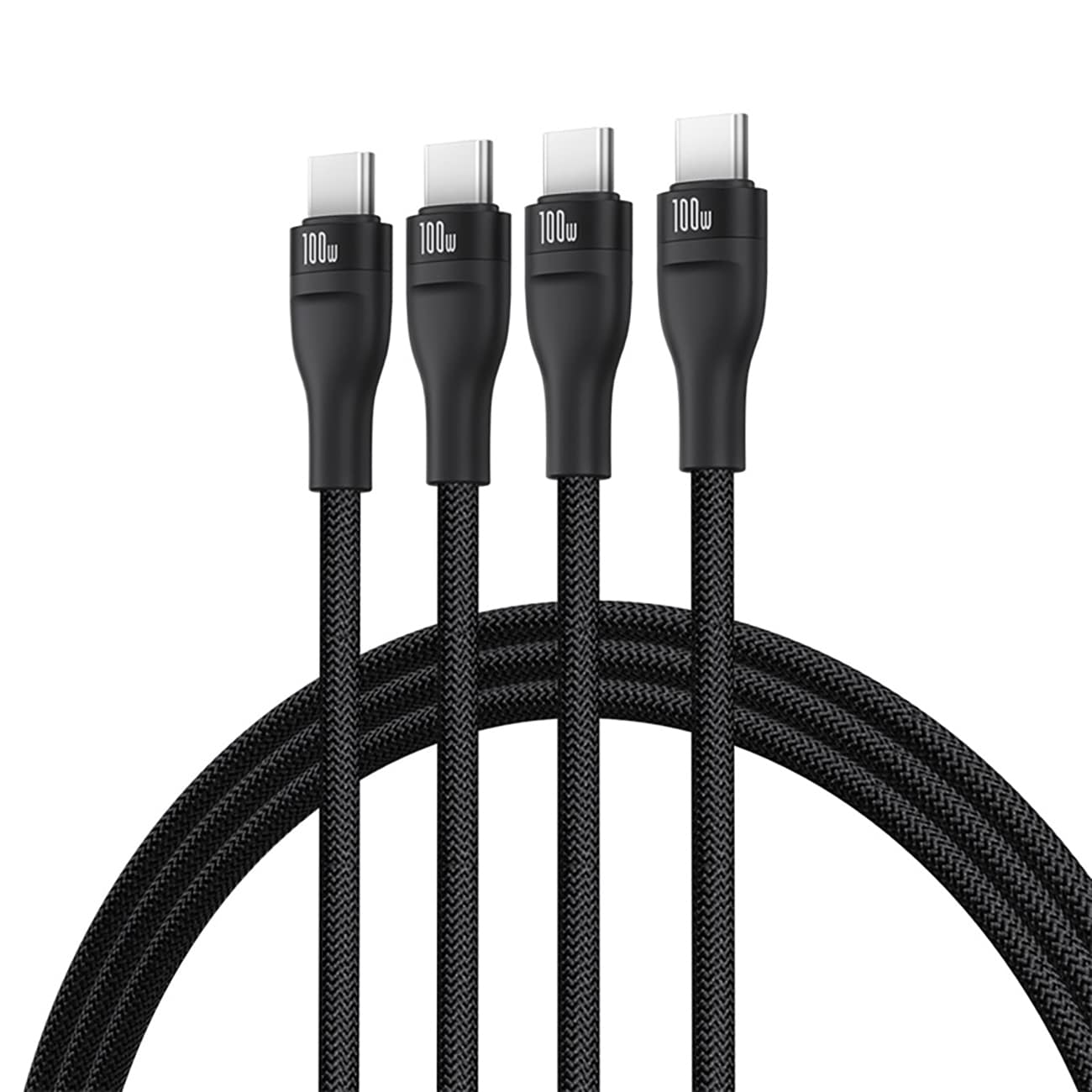 Baseus Flash 100 W 3-i-1 USB-C-kabel, 1,5 m – Svart / PD-kabel / Multikabel