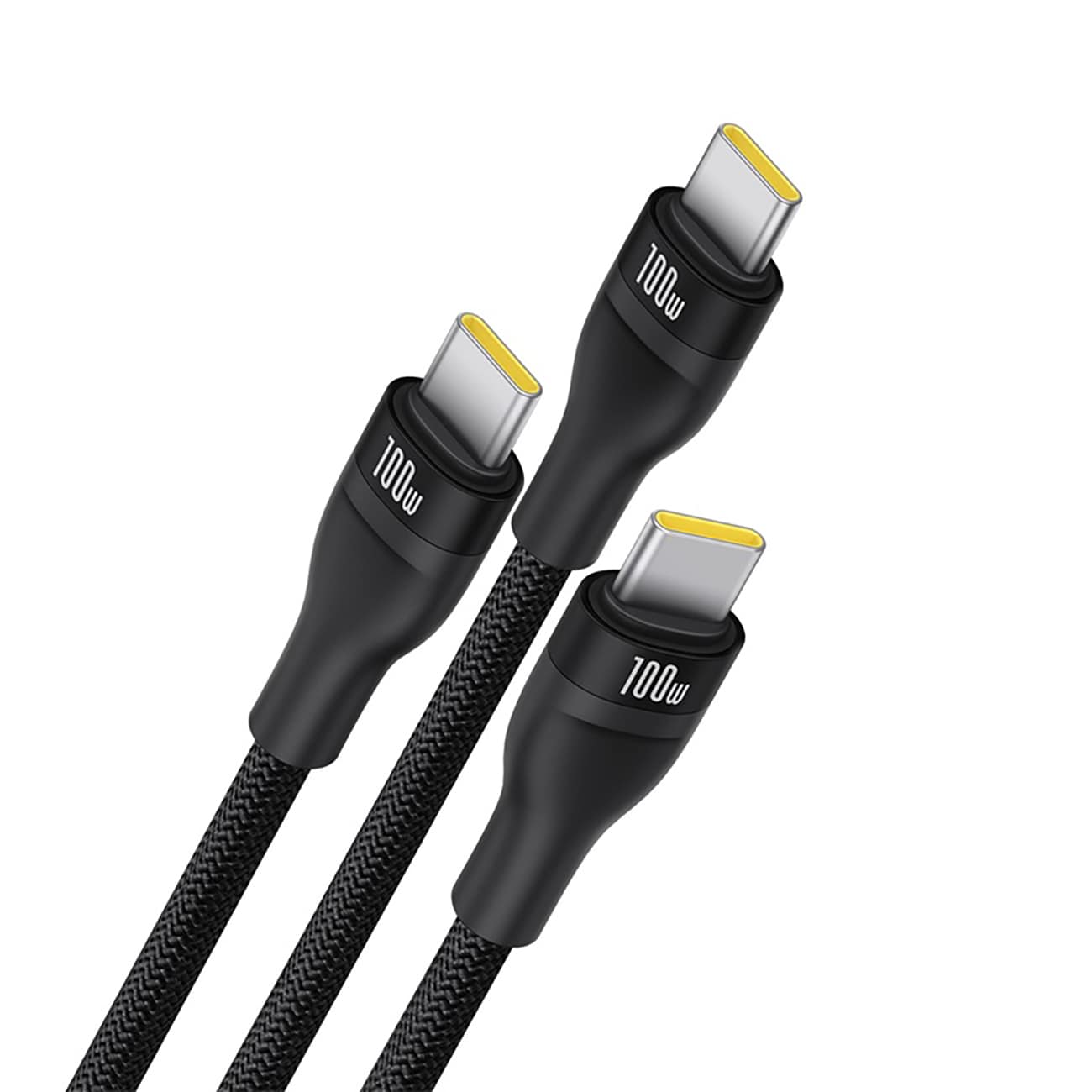 Baseus Flash 100 W 3-i-1 USB-C-kabel, 1,5 m – Svart / PD-kabel / Multikabel