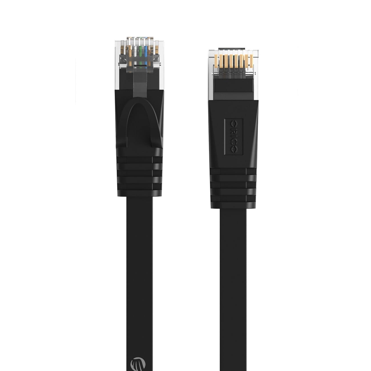 Orico PUG-C7B CAT7 10 Gbps RJ45 Ethernet-nettverkskabel for internett og LAN, flat, 15 m – svart