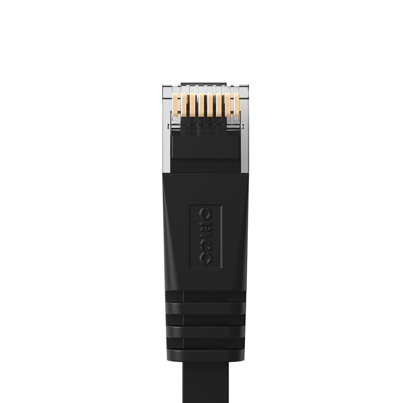 Orico PUG-C7B CAT7 10 Gbps RJ45 Ethernet-nettverkskabel for internett og LAN, flat, 15 m – svart
