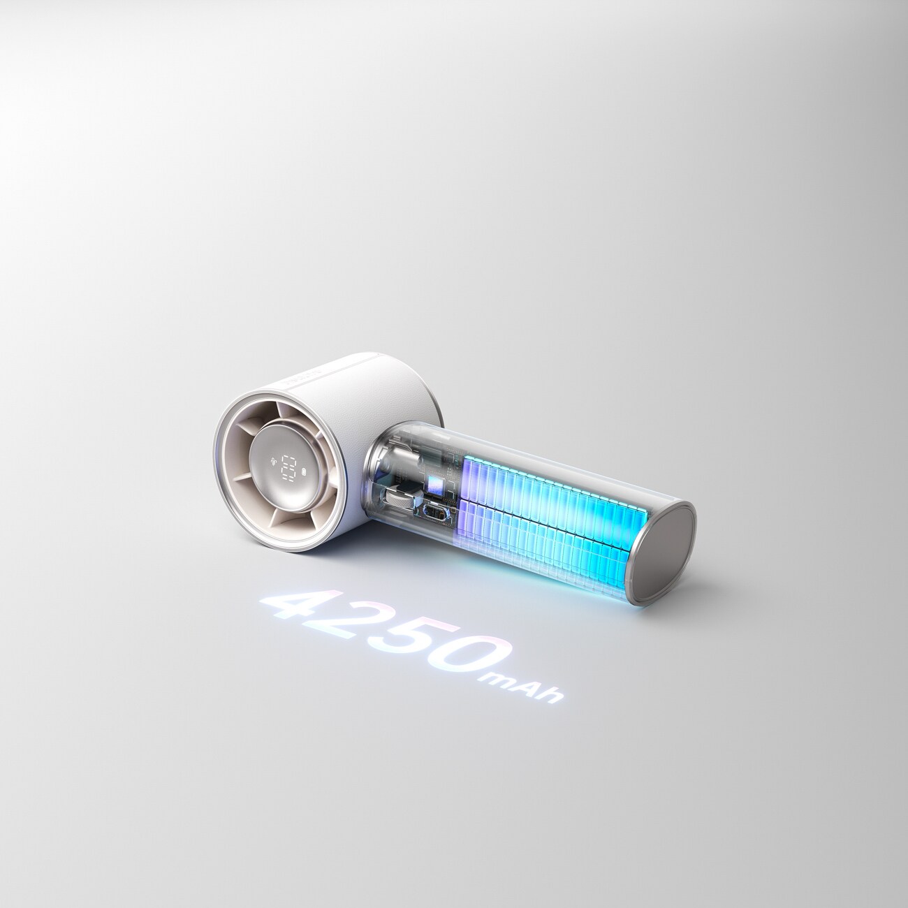 Jisulife håndholdt vifte Pro1 Mini 4250 mAh USB-C bærbar vifte – hvit