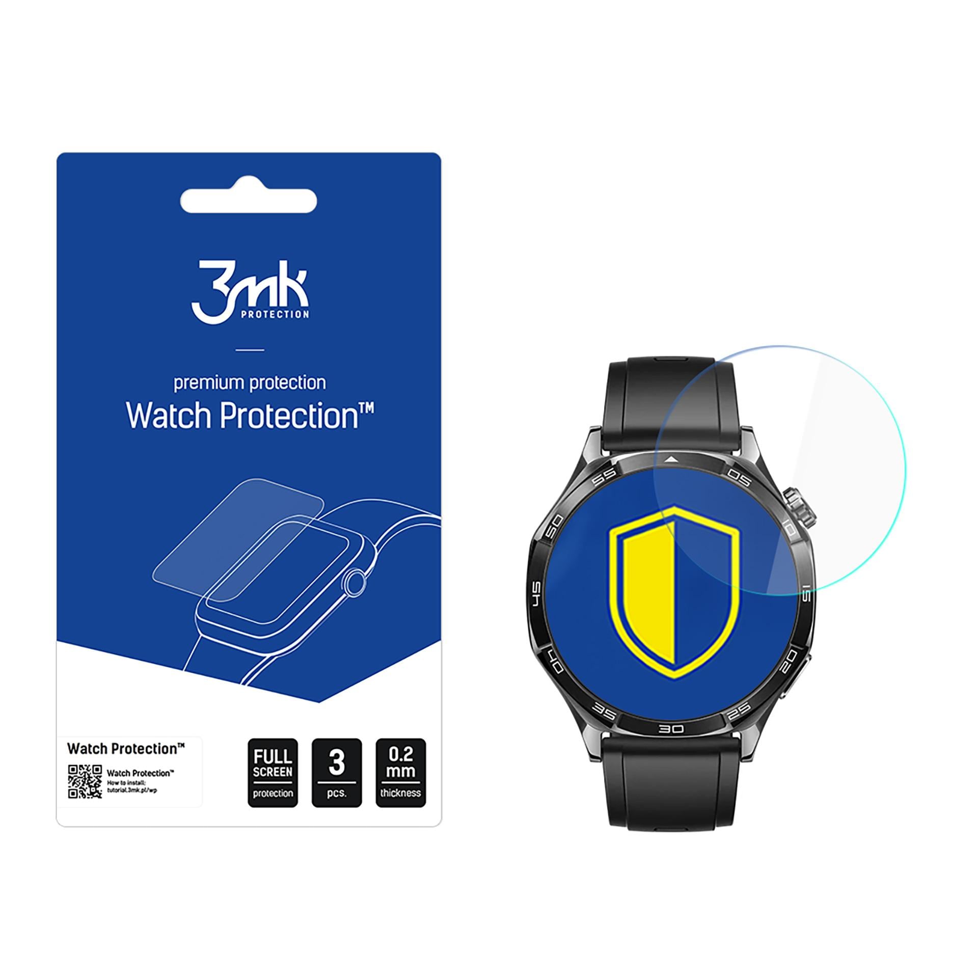 3mk Watch Protection FlexibleGlass hybridglass til Huawei Watch GT 5 Active 46 mm