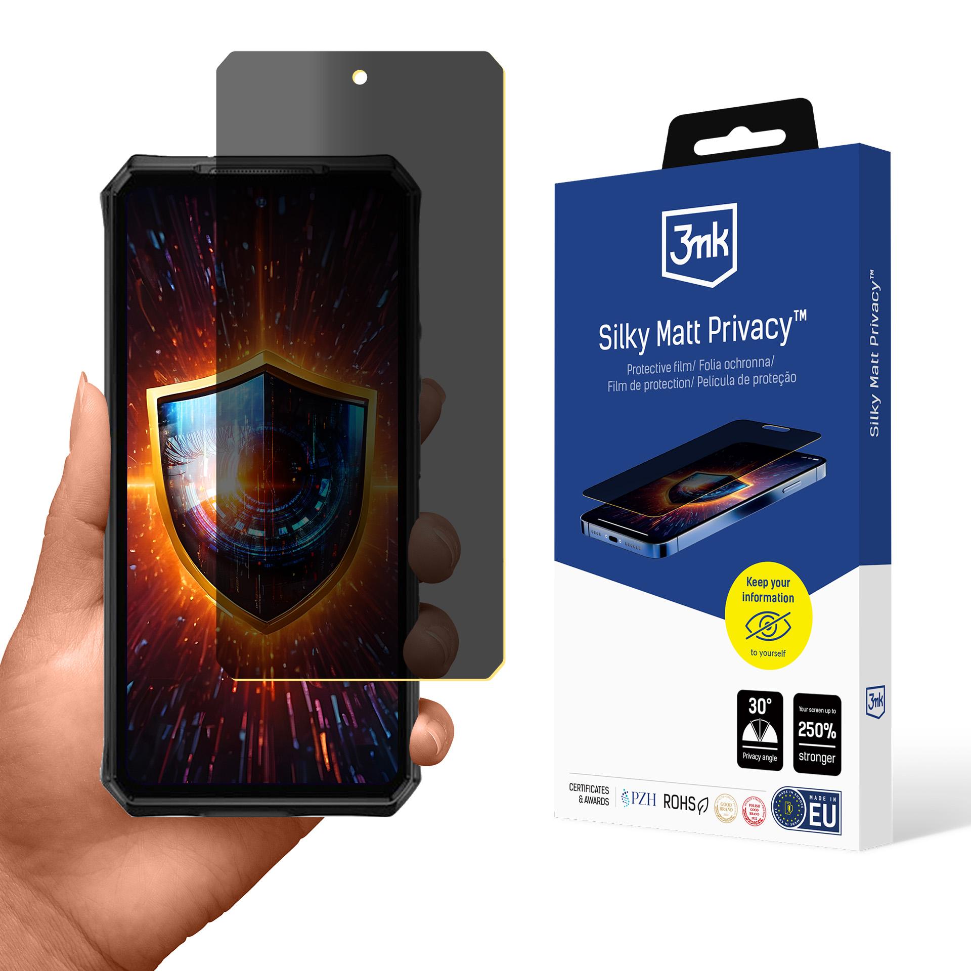 3mk Silky Matt Privacy matt skjermbeskytter til Ulefone Armor 28 Ultra
