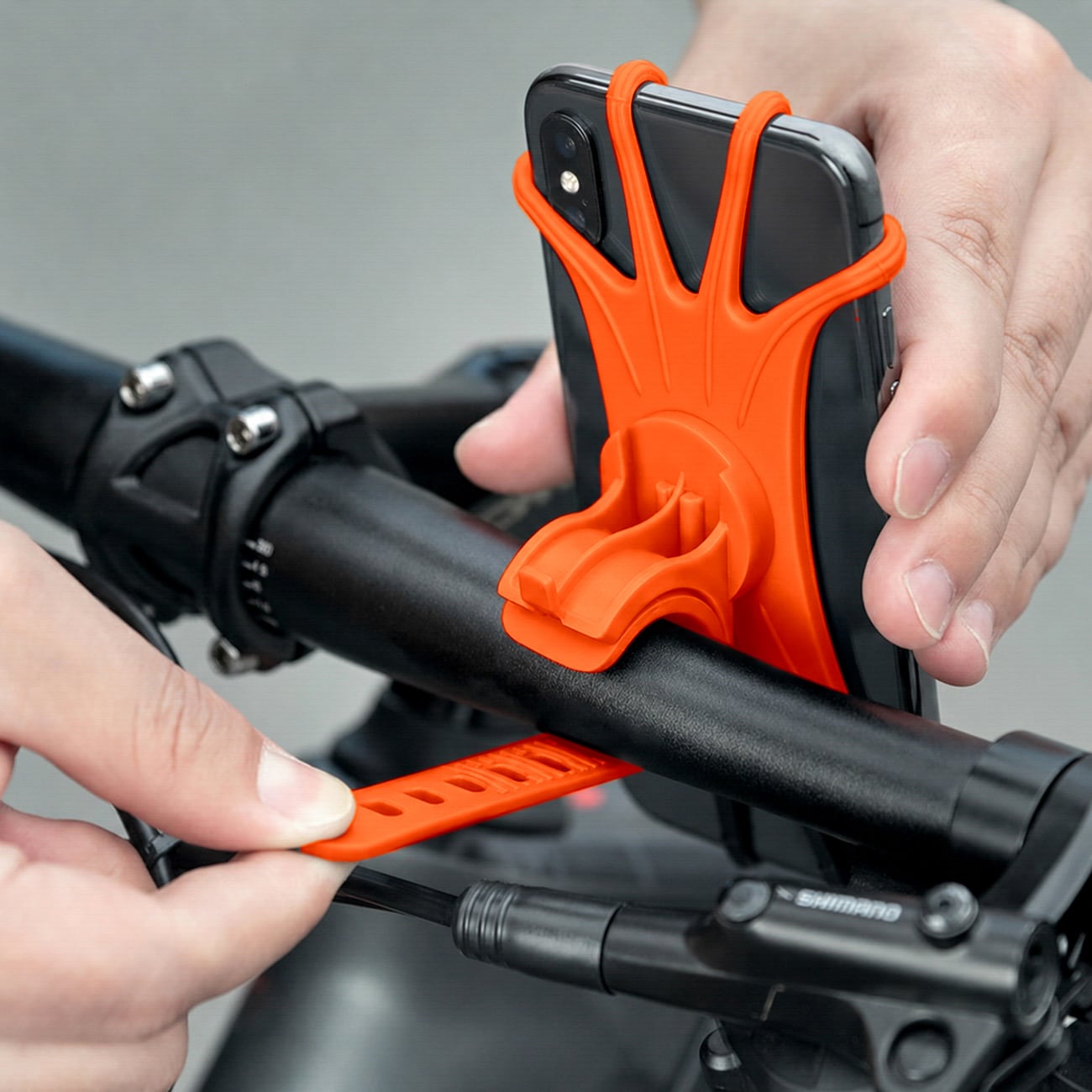 Rockbros LF436 telefonholder med styreklemme – oransje