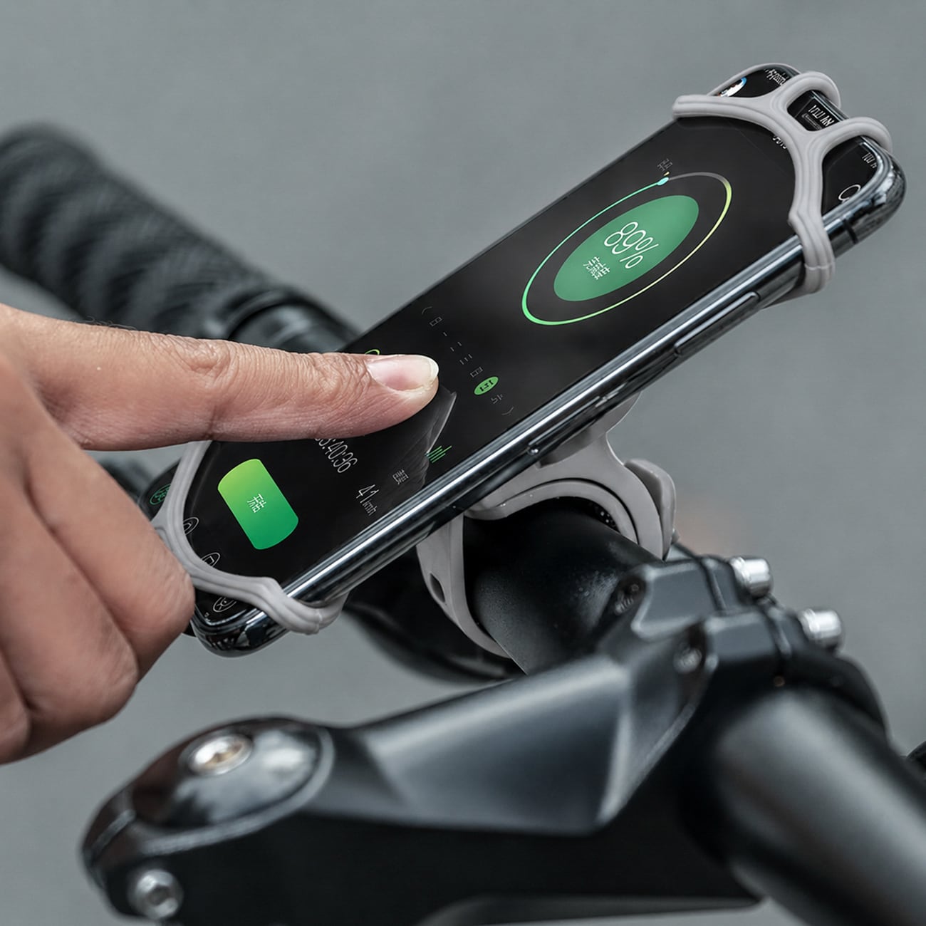Rockbros LF436 telefonholder med styreklemme – grå