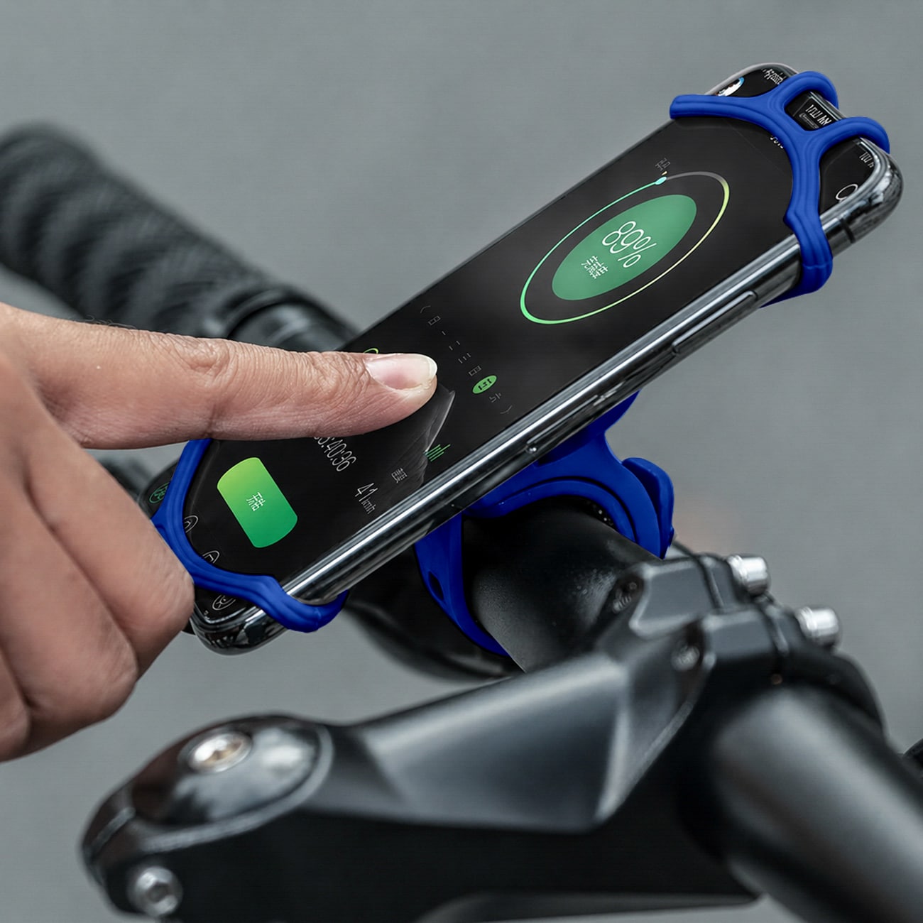 Rockbros LF436 telefonholder med styreklemme – blå