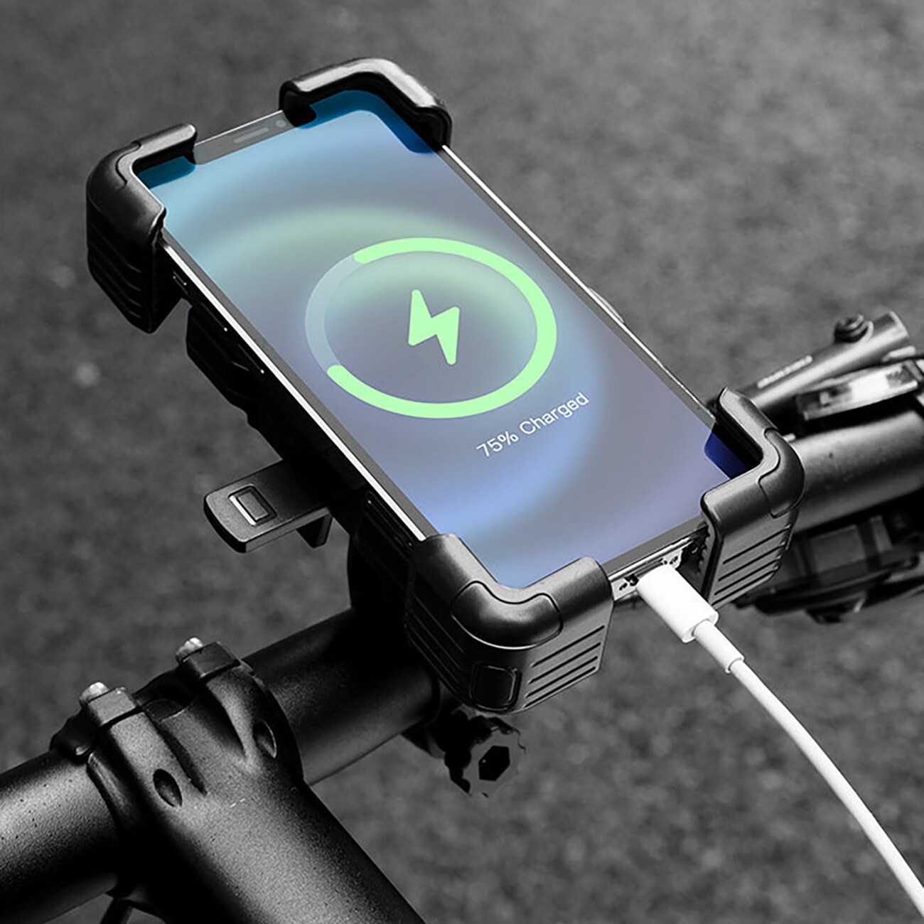Rockbros HW-117 telefonholder med styreklemme – svart og grå