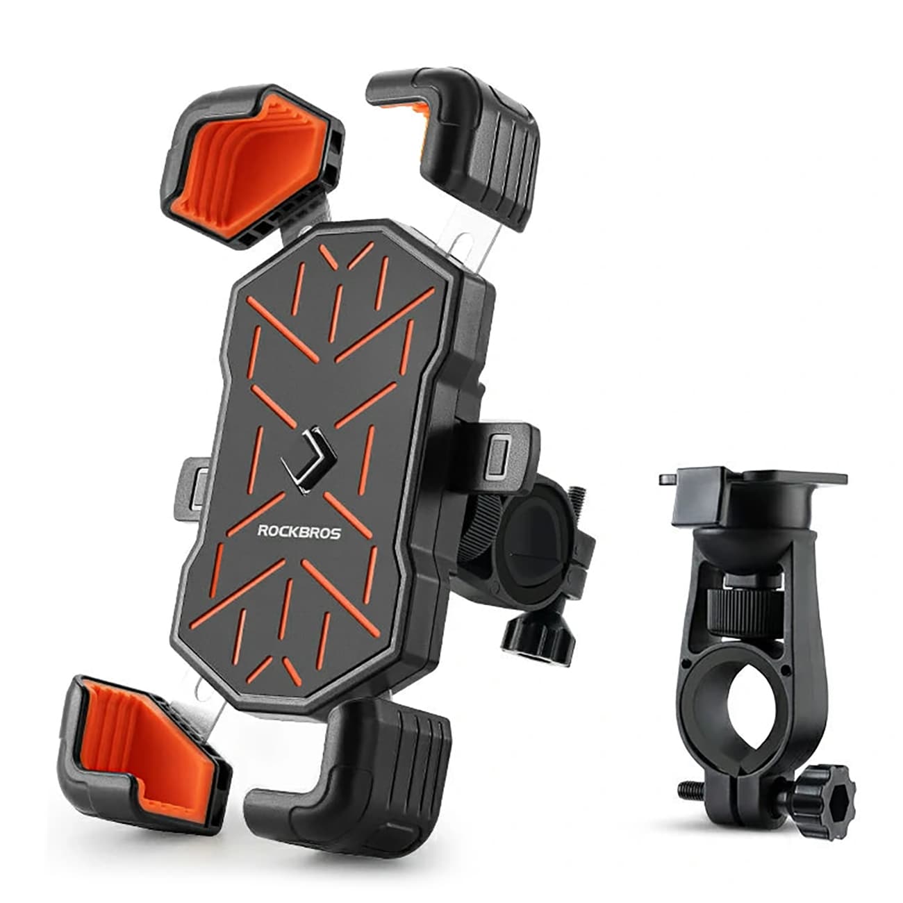 Rockbros HW-117 telefonholder med styreklemme – svart og oransje