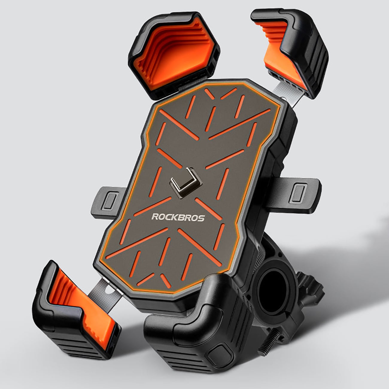 Rockbros HW-117 telefonholder med styreklemme – svart og oransje
