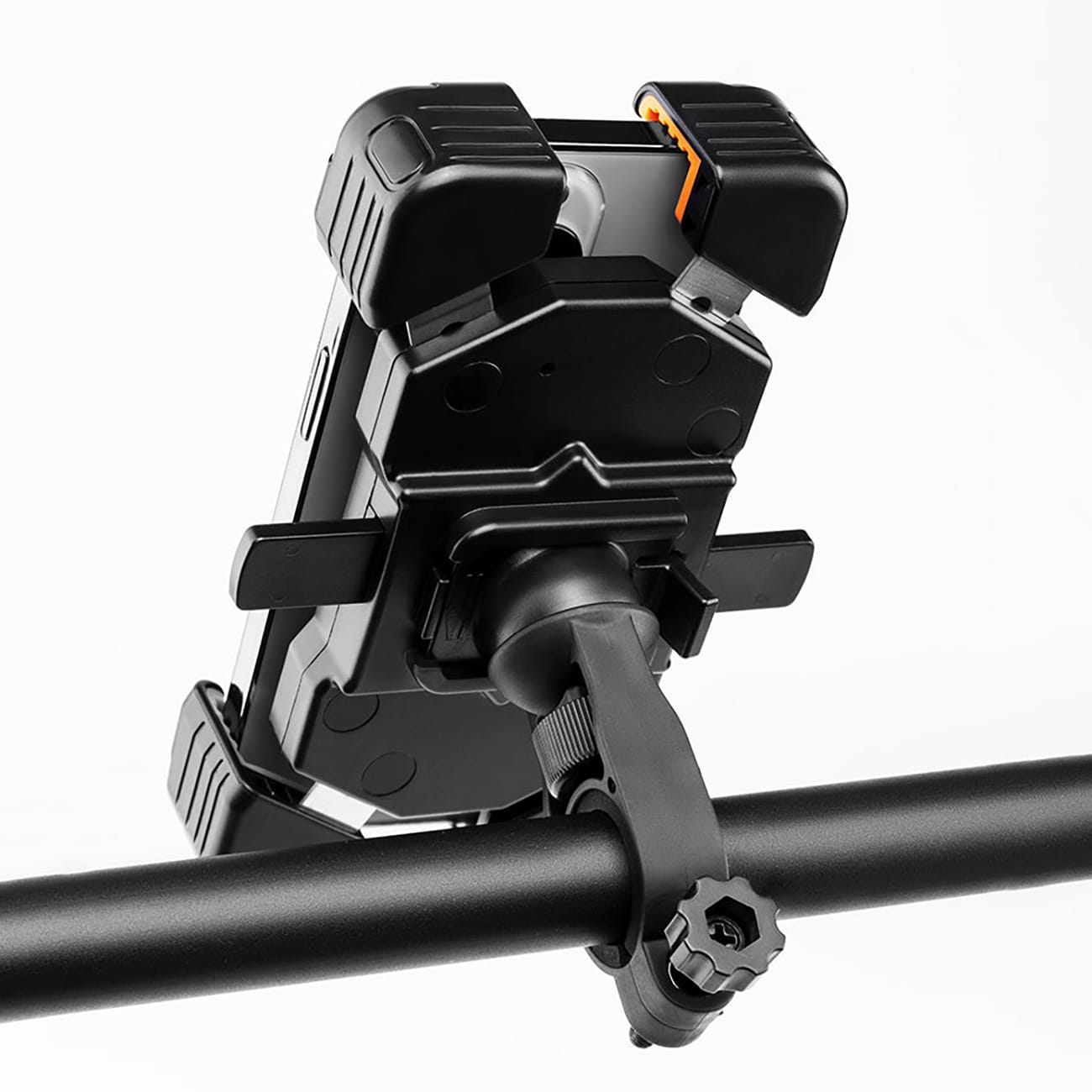 Rockbros HW-117 telefonholder med styreklemme – svart og oransje