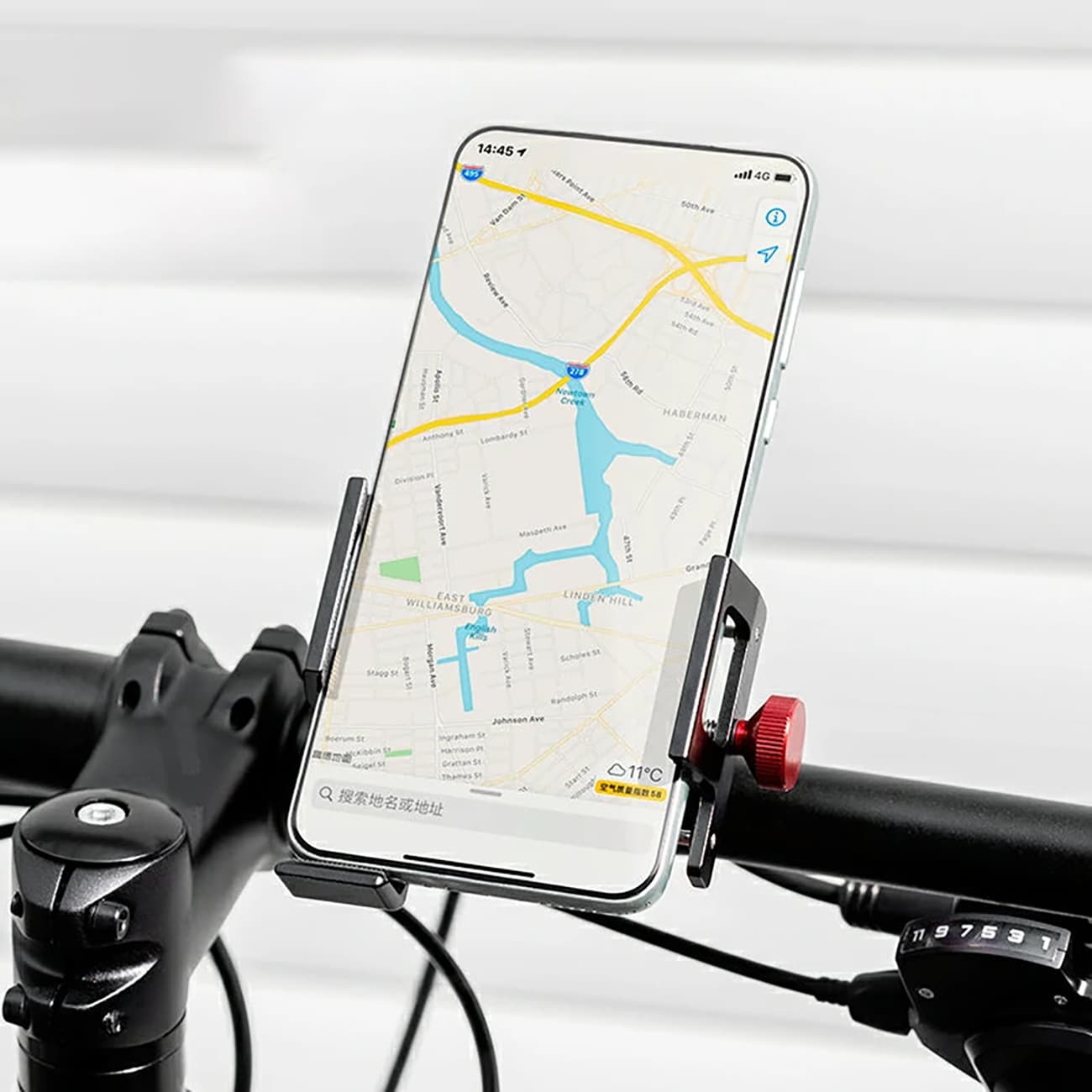 Rockbros 25210038101 telefonholder med klemme – svart