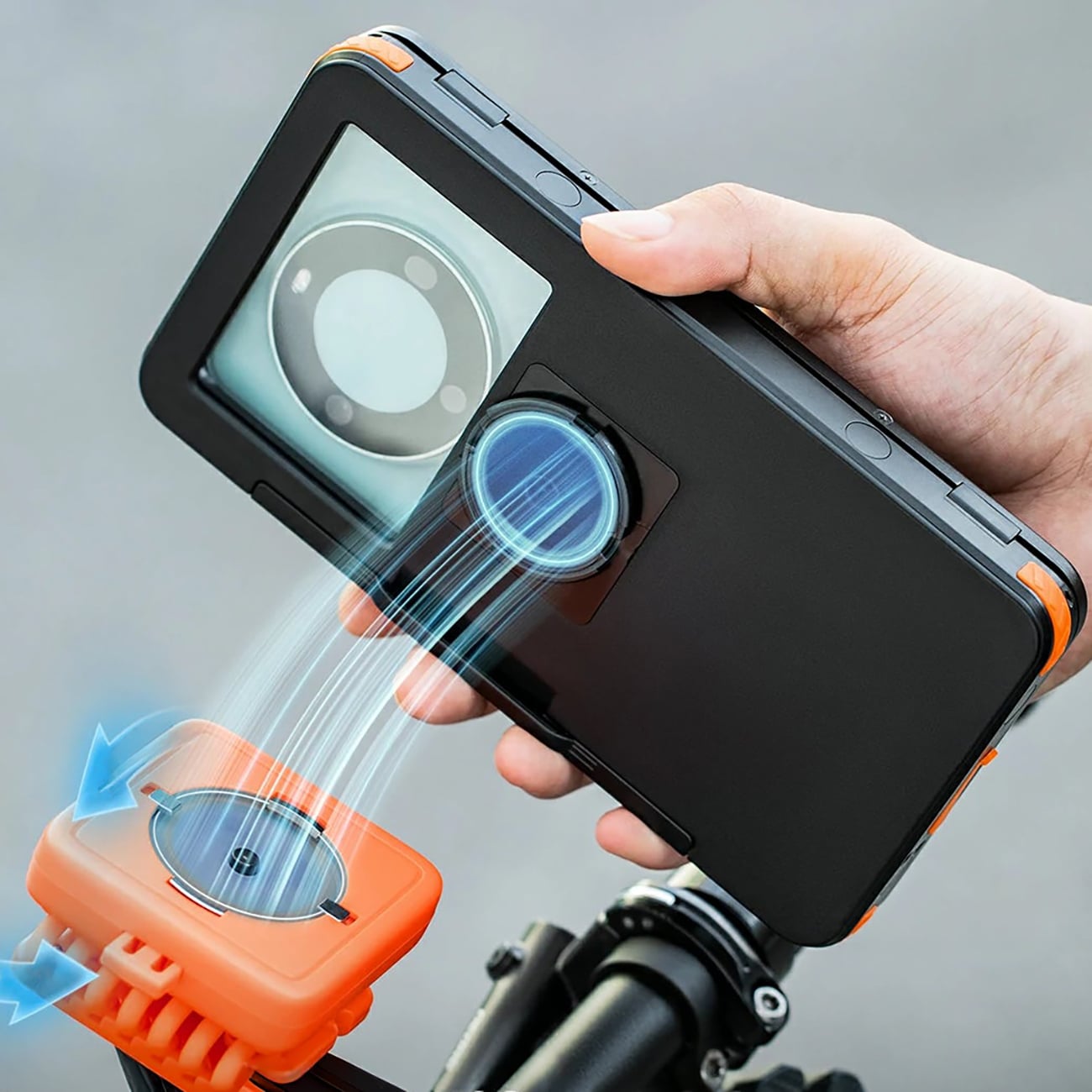 Rockbros HW-87 magnetisk, vanntett telefonholder – svart