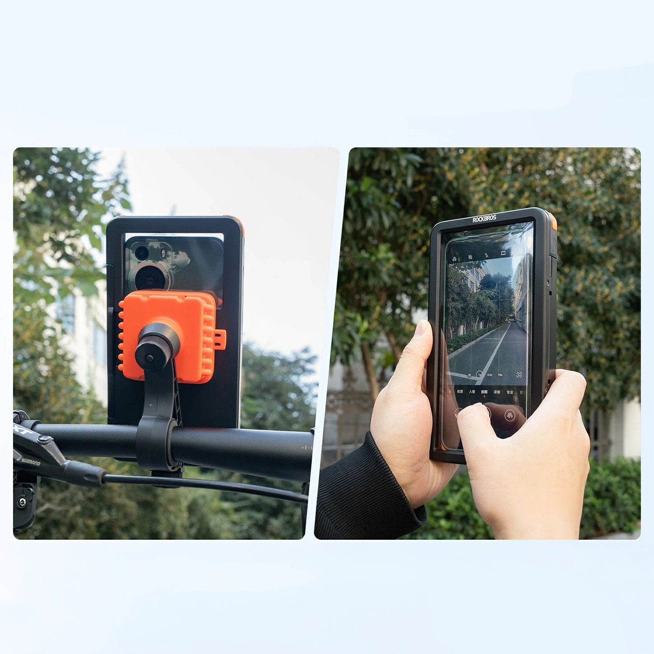 Rockbros HW-87 magnetisk, vanntett telefonholder – svart