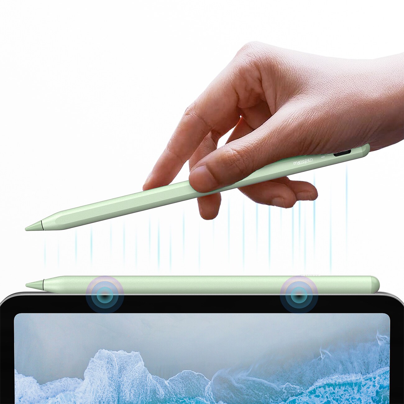 Metapen A8 aktiv stylus til iPad med USB-C – grønn