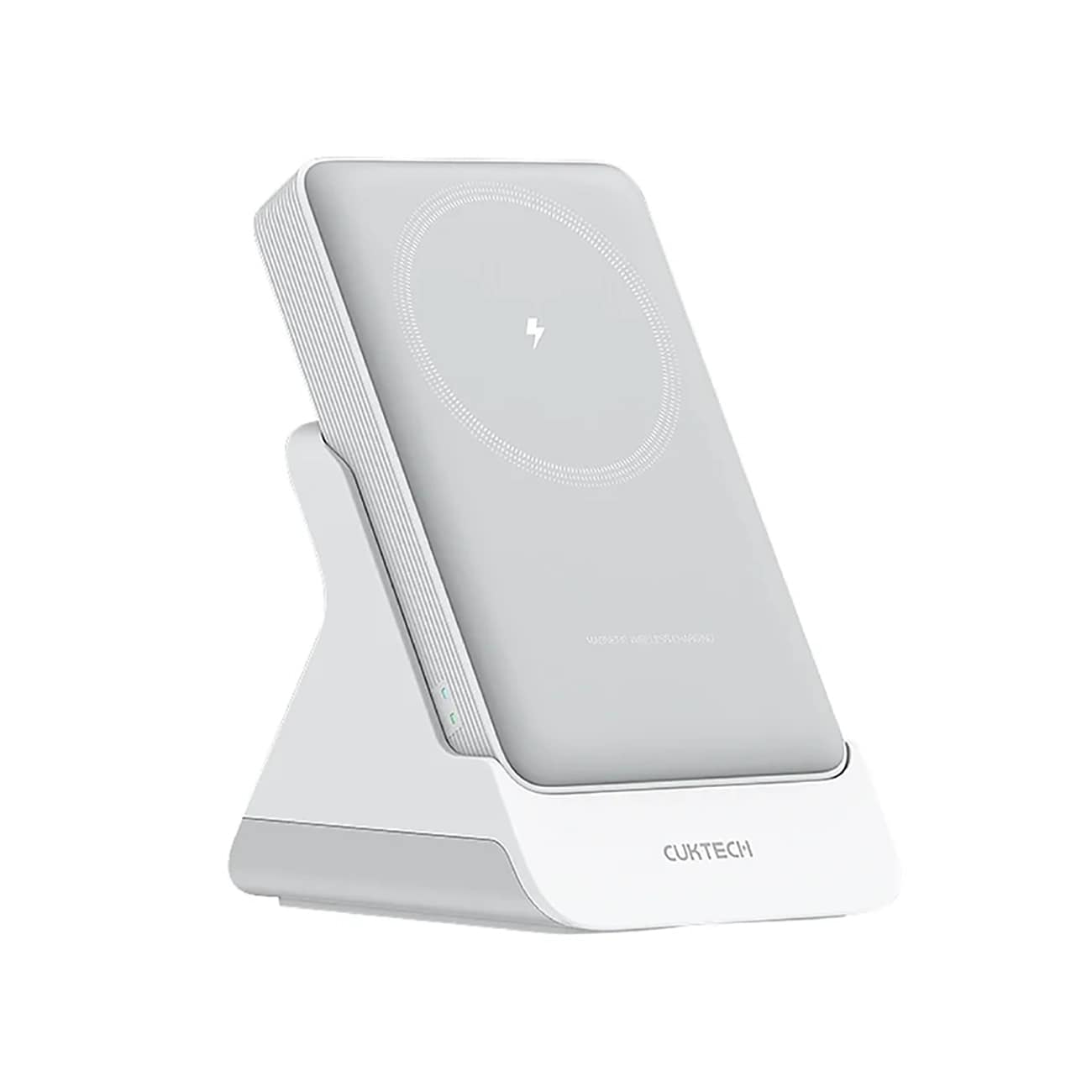 Cuktech WPB100N 20 W 10 000 mAh magnetisk powerbank med stativ – hvit