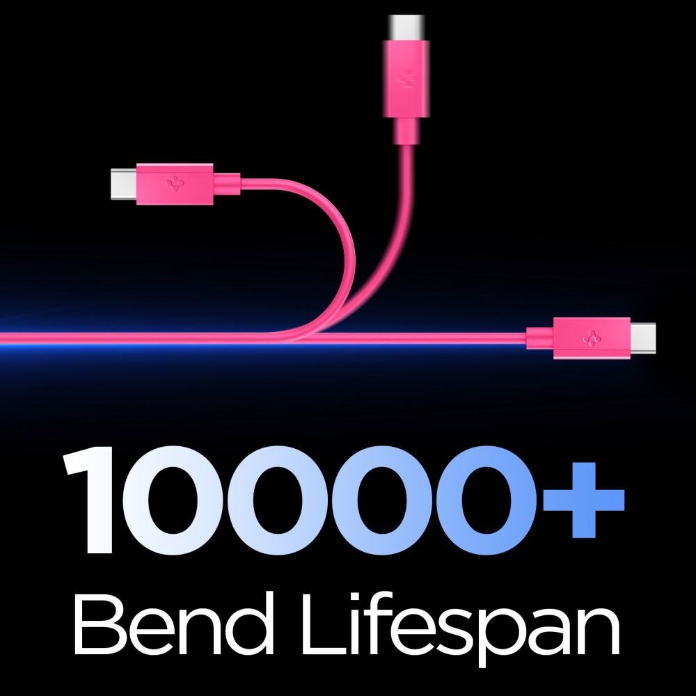 Spigen Essential EB6015CC USB-C-kabel 60 W, 100 cm – rosa