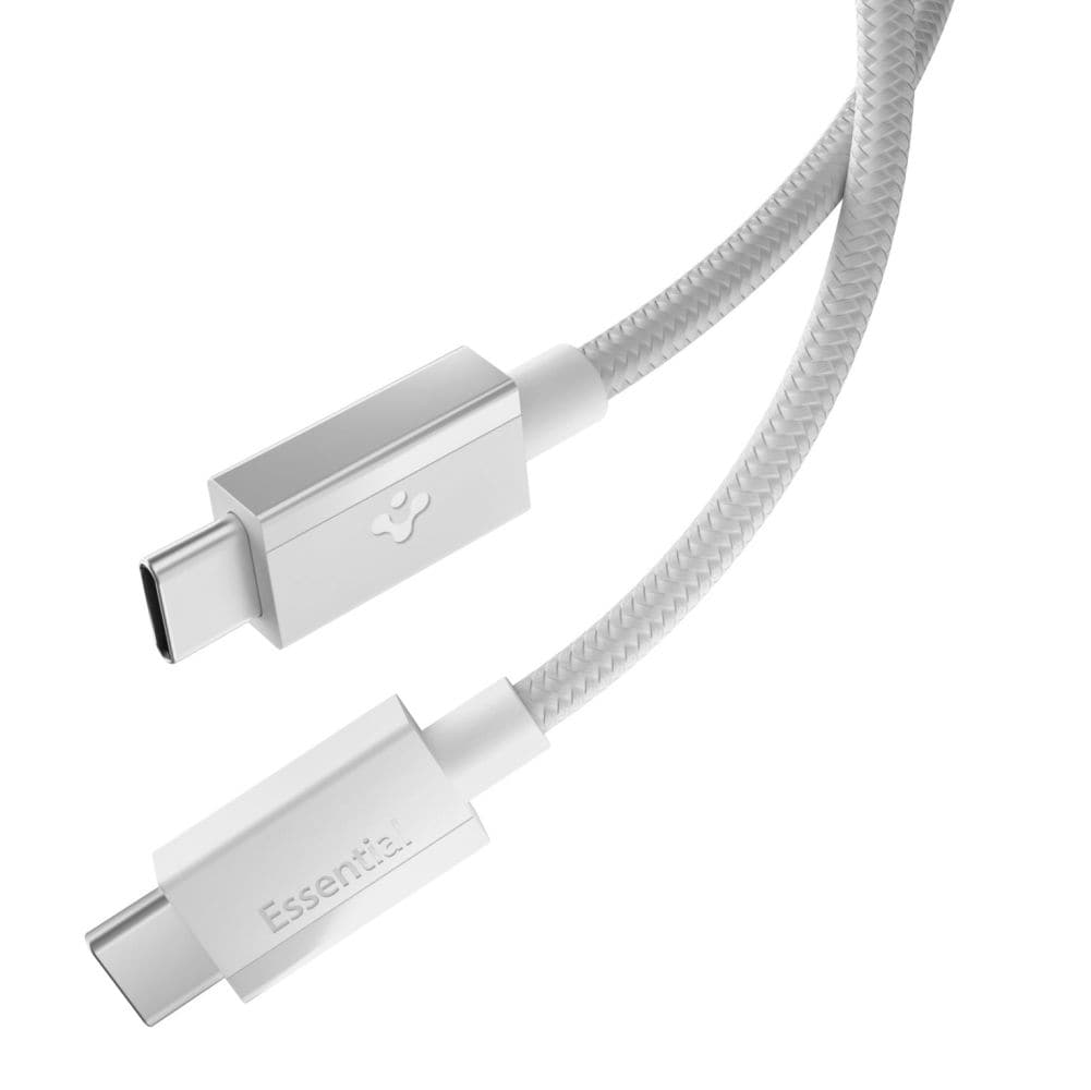 Spigen Essential EB6015CC USB-C-kabel 60 W, 150 cm – hvit
