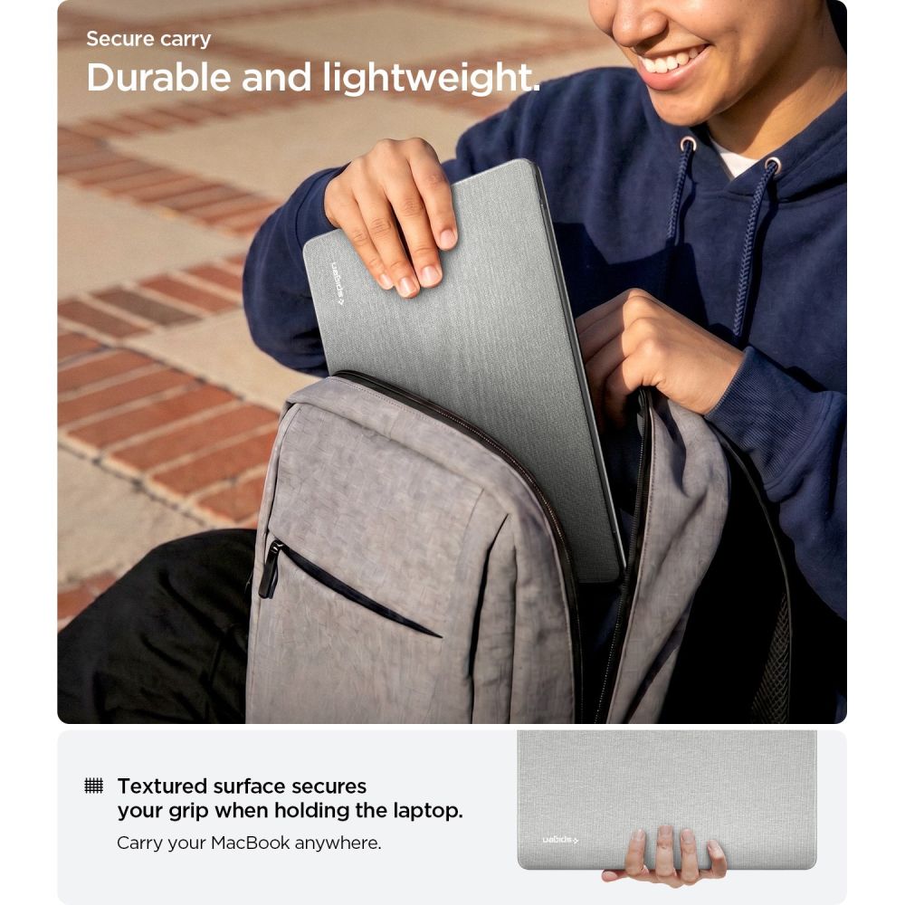 Spigen Urban Fit-etui til MacBook Air 13" 2023 / 2024 / 2025 2026 – Grå